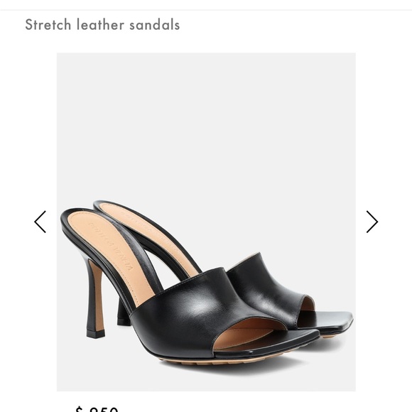 Bottega Veneta Shoes - NIB imitation bottega veneta stretch mule heeled sandals in black
